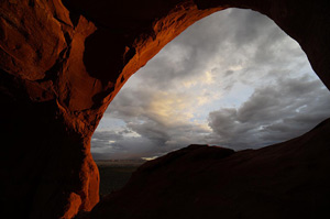 Undisclosed Arch at sunset near Moab, Utah